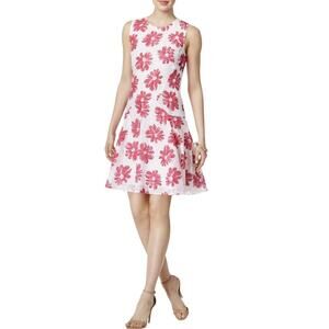Tommy Hilfiger NWT Women’s Floral A-Line Sleeveless Pink/White Dress size 8